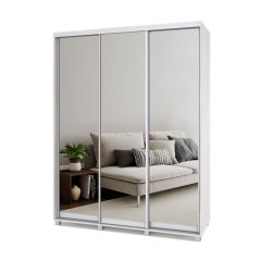 РОЛАНД Шкаф-купе с зеркалами Шимо светлый (450*1700)  Р473 в Игриме - igrim.mebel24.online | фото