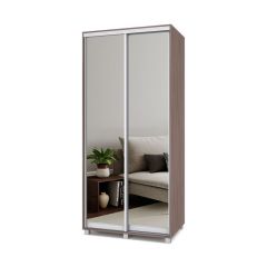 РОЛАНД Шкаф-купе с зеркалами Шимо темный (450*1000) Р403 в Игриме - igrim.mebel24.online | фото