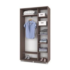 РОЛАНД Шкаф-купе с зеркалами Шимо темный (450*1200) Р423 в Игриме - igrim.mebel24.online | фото 3