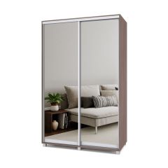 РОЛАНД Шкаф-купе с зеркалами Шимо темный (450*1400) Р443 в Игриме - igrim.mebel24.online | фото