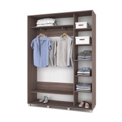 РОЛАНД Шкаф-купе с зеркалами Шимо темный (450*1600) Р463 в Игриме - igrim.mebel24.online | фото 2