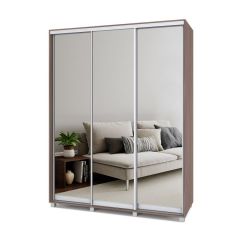 РОЛАНД Шкаф-купе с зеркалами Шимо темный (450*1700) Р473 в Игриме - igrim.mebel24.online | фото