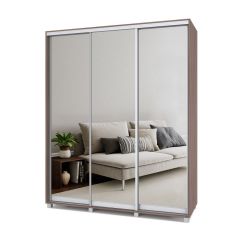 РОЛАНД Шкаф-купе с зеркалами Шимо темный (450*1800) Р483 в Игриме - igrim.mebel24.online | фото