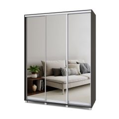 РОЛАНД Шкаф-купе с зеркалами Венге (450*1700) Р473 в Игриме - igrim.mebel24.online | фото