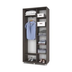 РОЛАНД Шкаф-купе с зеркалом Анкор темный (450*1000) Р402 в Игриме - igrim.mebel24.online | фото 3