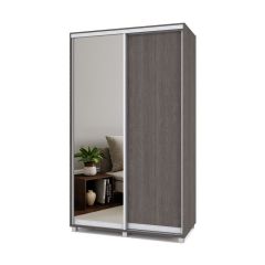 РОЛАНД Шкаф-купе с зеркалом Анкор темный (450*1300) Р432 в Игриме - igrim.mebel24.online | фото