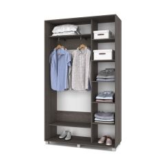 РОЛАНД Шкаф-купе с зеркалом Анкор темный (450*1300) Р432 в Игриме - igrim.mebel24.online | фото 3