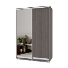 РОЛАНД Шкаф-купе с зеркалом Анкор темный (450*1500) Р452 в Игриме - igrim.mebel24.online | фото 2