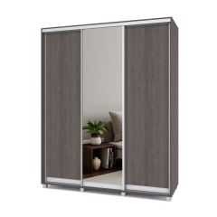 РОЛАНД Шкаф-купе с зеркалом Анкор темный (450*1800) Р482 в Игриме - igrim.mebel24.online | фото