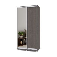 РОЛАНД Шкаф-купе с зеркалом Анкор темный (600*1100) Р612 в Игриме - igrim.mebel24.online | фото