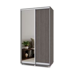 РОЛАНД Шкаф-купе с зеркалом Анкор темный (600*1300) Р632 в Игриме - igrim.mebel24.online | фото