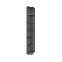 РОЛАНД Шкаф-купе с зеркалом Камень темный (450*1100) Р412 в Игриме - igrim.mebel24.online | фото
