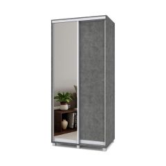 РОЛАНД Шкаф-купе с зеркалом Камень темный (600*1000) Р602 в Игриме - igrim.mebel24.online | фото