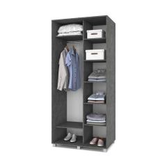 РОЛАНД Шкаф-купе с зеркалом Камень темный (600*1000) Р602 в Игриме - igrim.mebel24.online | фото 2