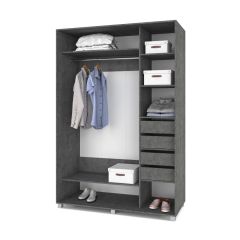 РОЛАНД Шкаф-купе с зеркалом Камень темный (600*1100) Р612 в Игриме - igrim.mebel24.online | фото 4