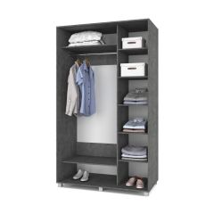 РОЛАНД Шкаф-купе с зеркалом Камень темный (600*1400) Р642 в Игриме - igrim.mebel24.online | фото 2