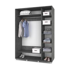 РОЛАНД Шкаф-купе с зеркалом Камень темный (600*1800) Р682 в Игриме - igrim.mebel24.online | фото 2