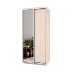 РОЛАНД Шкаф-купе с зеркалом Млечный дуб (450*1000) Р402 в Игриме - igrim.mebel24.online | фото 2