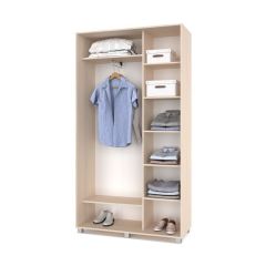 РОЛАНД Шкаф-купе с зеркалом Млечный дуб (450*1200) Р422 в Игриме - igrim.mebel24.online | фото 2