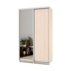РОЛАНД Шкаф-купе с зеркалом Млечный дуб (450*1300) Р432 в Игриме - igrim.mebel24.online | фото 2