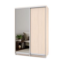 РОЛАНД Шкаф-купе с зеркалом Млечный дуб (450*1500) Р452 в Игриме - igrim.mebel24.online | фото 2