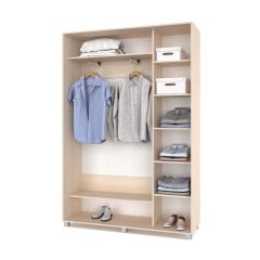 РОЛАНД Шкаф-купе с зеркалом Млечный дуб (450*1500) Р452 в Игриме - igrim.mebel24.online | фото 3