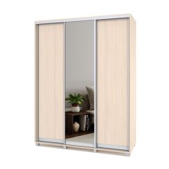 РОЛАНД Шкаф-купе с зеркалом Млечный дуб (450*1700) Р472 в Игриме - igrim.mebel24.online | фото