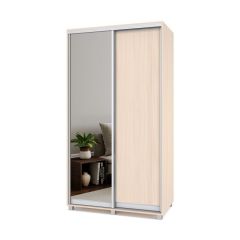 РОЛАНД Шкаф-купе с зеркалом Млечный дуб (600*1200) Р622 в Игриме - igrim.mebel24.online | фото
