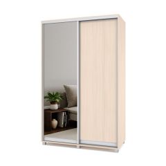 РОЛАНД Шкаф-купе с зеркалом Млечный дуб (600*1400) Р642 в Игриме - igrim.mebel24.online | фото