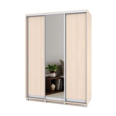 РОЛАНД Шкаф-купе с зеркалом Млечный дуб (600*1700)  Р672 в Игриме - igrim.mebel24.online | фото
