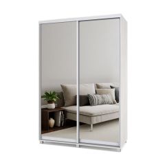 РОЛАНД Шкаф-купе с зеркалами Шимо светлый (600*1500) Р653 в Игриме - igrim.mebel24.online | фото
