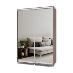 РОЛАНД Шкаф-купе с зеркалами Шимо темный (600*1500) Р653 в Игриме - igrim.mebel24.online | фото