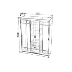 Шкаф-купе ШКП 1 (Венге/Ясень Анкор светлый) в Игриме - igrim.mebel24.online | фото 3