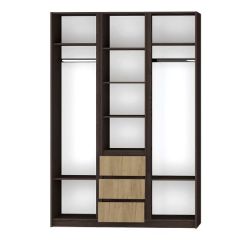Шкаф распашной Флоренция (Венге/Дуб Крафт Золотой) в Игриме - igrim.mebel24.online | фото 2