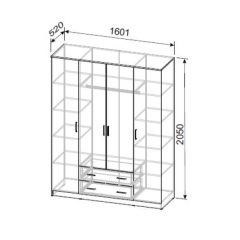 Шкаф ШК 1 (Дуб Золотой) в Игриме - igrim.mebel24.online | фото 2