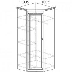 Шкаф угловой №662 "Флоренция" Фасад глухой (угол 1005*1005) Дуб оксфорд в Игриме - igrim.mebel24.online | фото 2