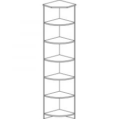 Шкаф угловой открытый №607 Инна Денвер темный в Игриме - igrim.mebel24.online | фото 2