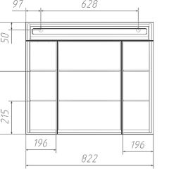 Шкаф-зеркало Аврора 80 с подсветкой LED Домино (DV8009HZ) в Игриме - igrim.mebel24.online | фото 10