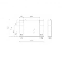 Шкаф-зеркало Cube 100 Эл. Домино (DC5013HZ) в Игриме - igrim.mebel24.online | фото 2