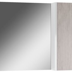 Шкаф-зеркало Uno 80 Дуб серый левый/правый Домино (DU1504HZ) в Игриме - igrim.mebel24.online | фото