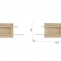 Система Стелс Полка навесная Дуб сонома в Игриме - igrim.mebel24.online | фото