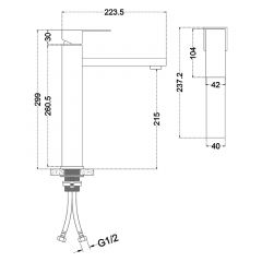 Смеситель д/ум MELANA-F610202 Cubo нерж.сталь, однорычажный, сатин, литой излив в Игриме - igrim.mebel24.online | фото 3