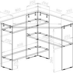 Стол письменный СП-2 (угловой) дуб грей в Игриме - igrim.mebel24.online | фото 3