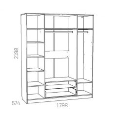 НМ 011.84 Х Шкаф комбинированный "Оливия" в Игриме - igrim.mebel24.online | фото 3