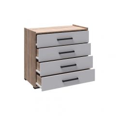 Спальня Соната Комод (Белый/Дуб крафт золотой) в Игриме - igrim.mebel24.online | фото 2