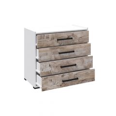 Спальня Соната Комод (Белый/Дуб юкон) в Игриме - igrim.mebel24.online | фото 2