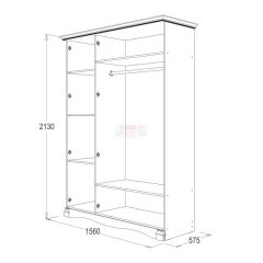 Спальный гарнитур Ольга-1Н (модульная) в Игриме - igrim.mebel24.online | фото 5