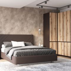 ПРАГА Спальный гарнитур Серия 3 (Дуб Делано/Дуб Венге) в Игриме - igrim.mebel24.online | фото 5