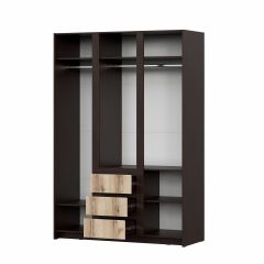ПРАГА Спальный гарнитур Серия 3 (Дуб Делано/Дуб Венге) в Игриме - igrim.mebel24.online | фото 16