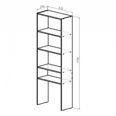 Стеллаж Элемент-1 (дуб сонома) в Игриме - igrim.mebel24.online | фото 2